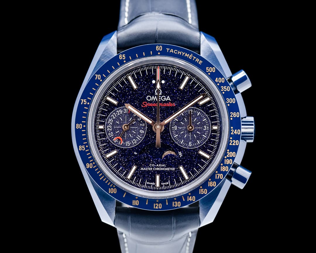 Omega Speedmaster Professional Moonphase "Blue Side" UNWORN