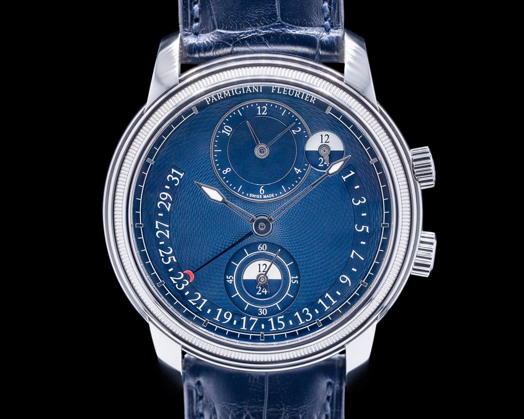 Parmigiani Fleurier Toric Hemispheres Retrograde Blue Dial SS 42.8mm
