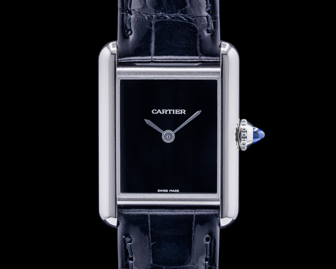 Cartier Tank Must Small SS Black Dial UNWORN