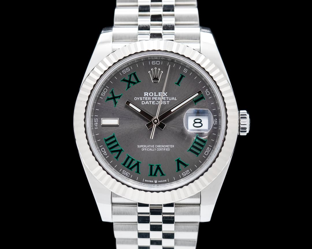 Rolex Datejust 41 Rhodium Wimbledon Dial Oyster 2020