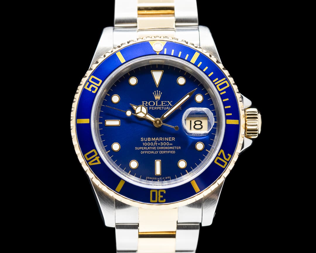 Rolex Submariner 16613 Blue Dial SS / 18K BOX & PAPERS 1998