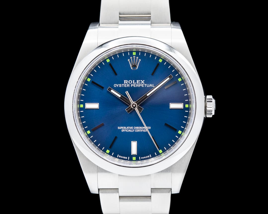 Rolex Oyster Perpetual SS Blue Dial 