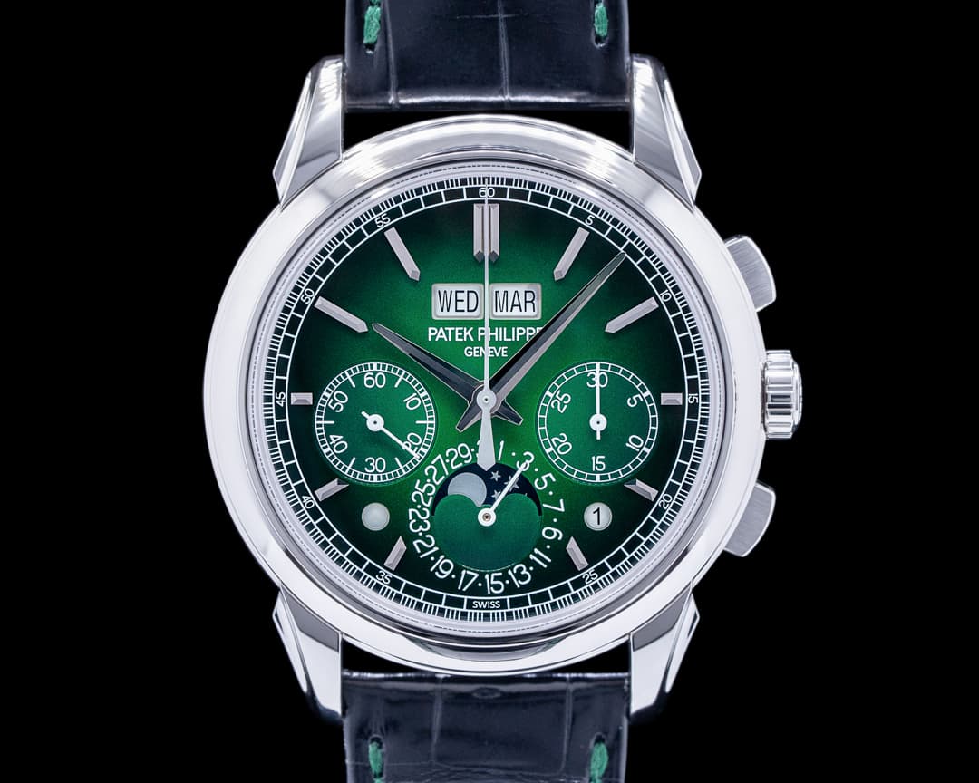 Patek Philippe 5270P Perpetual Calendar Chronograph Platinum GREEN UNWORN