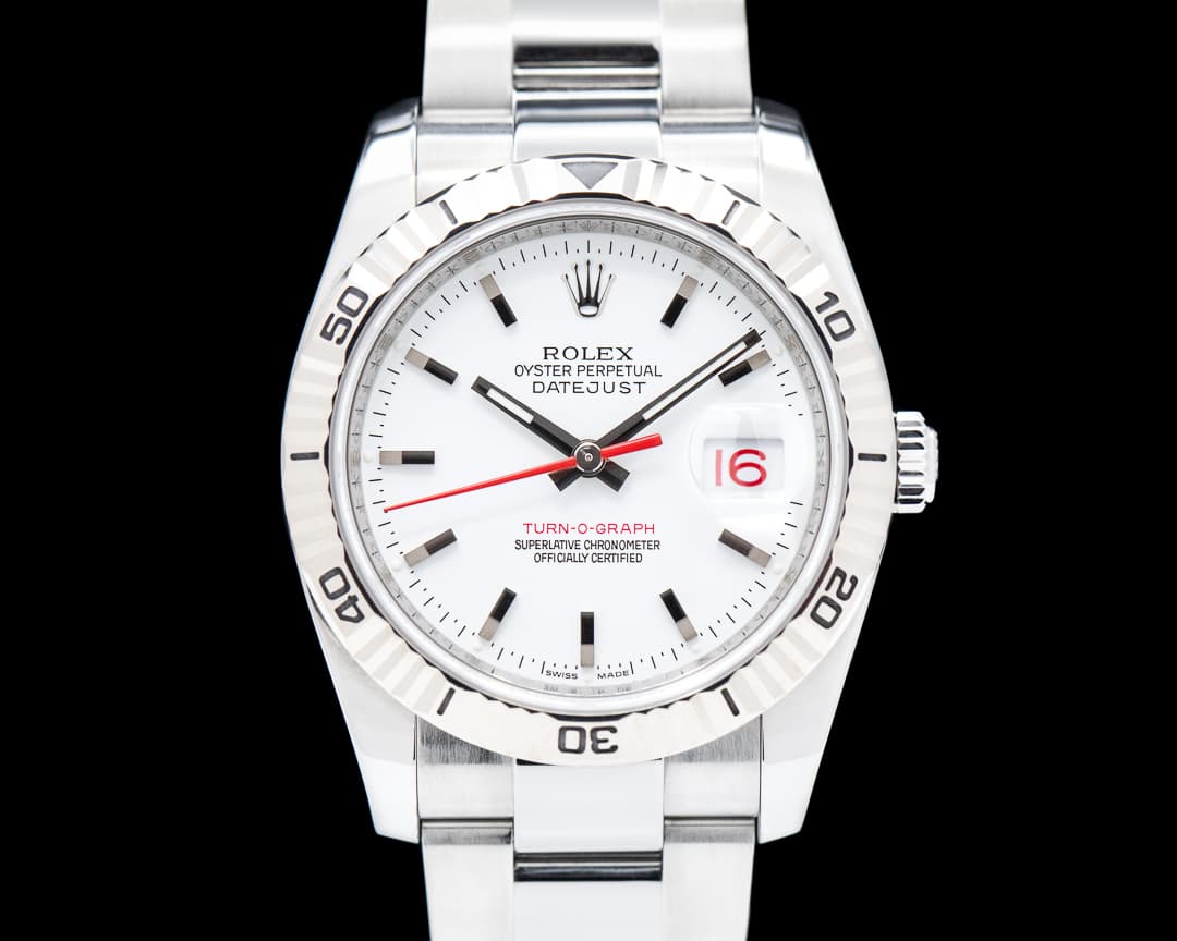 Rolex Datejust Turn O Graph SS White Dial "Thunderbird"