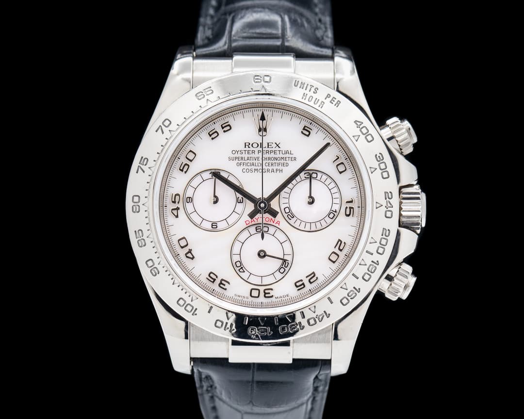 Rolex Daytona 116519 18K White Gold/Rose Mother of Pearl strap