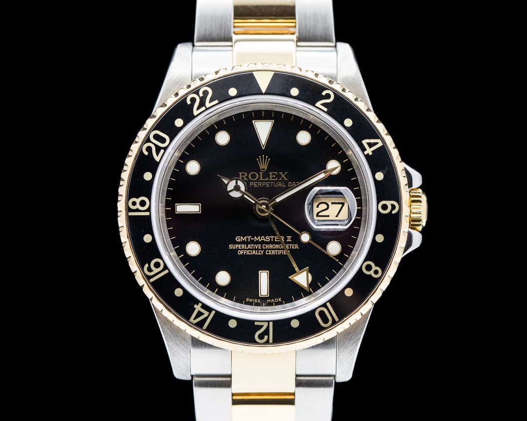 Rolex GMT Master II 18K / SS Black Dial