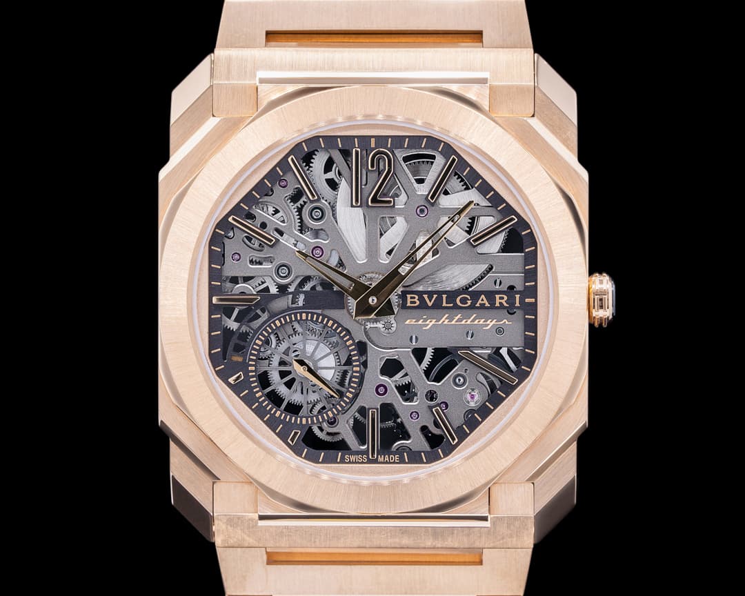 Bulgari Octo Finissimo Skeleton 8-Day 18K Rose Gold