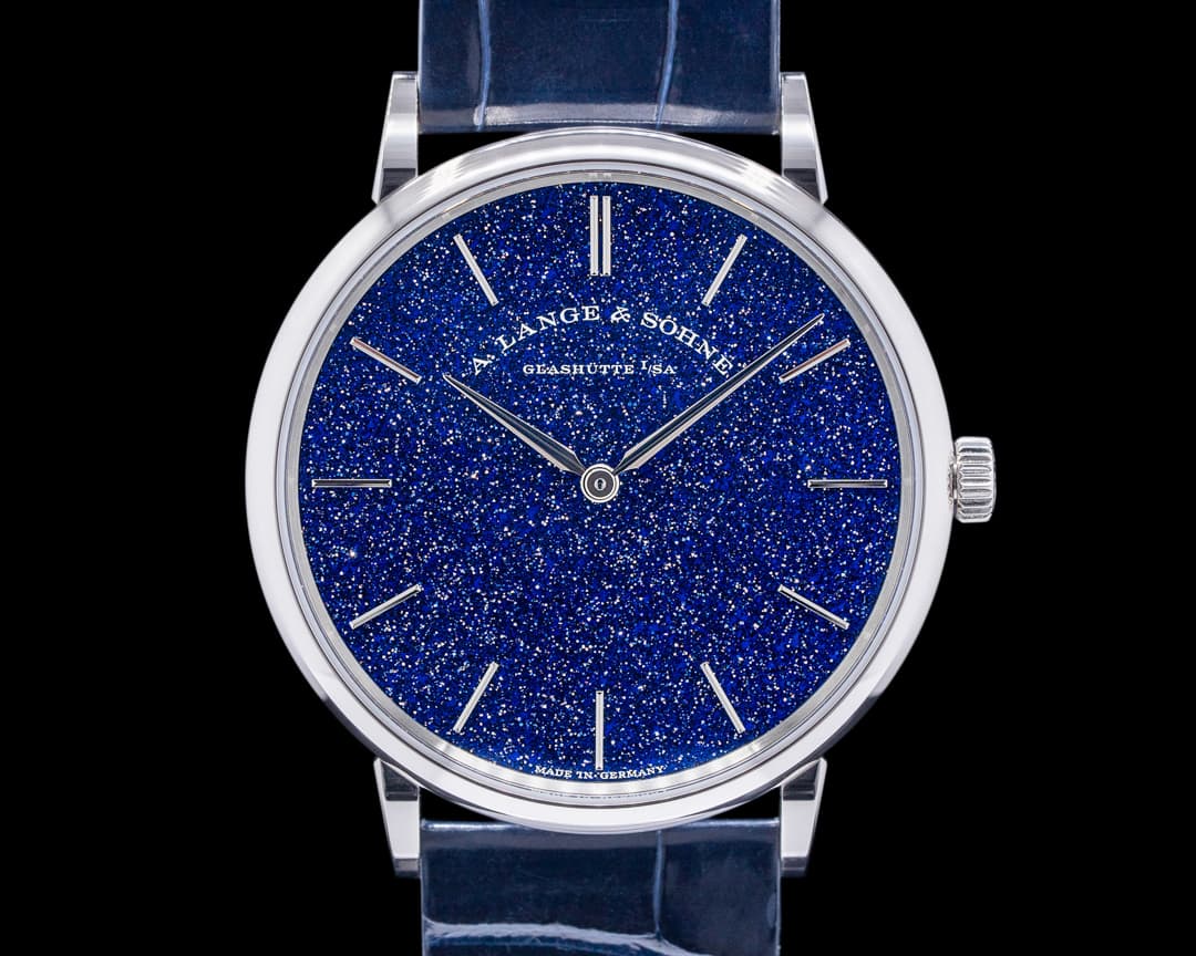 A. Lange & Söhne Saxonia Thin Manual Wind Blue Gold-Flux Dial 205.086 2022