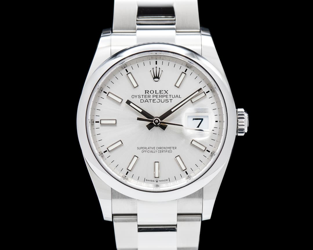 Rolex Datejust Silver Stick Dial / Oyster Bracelet UNWORN