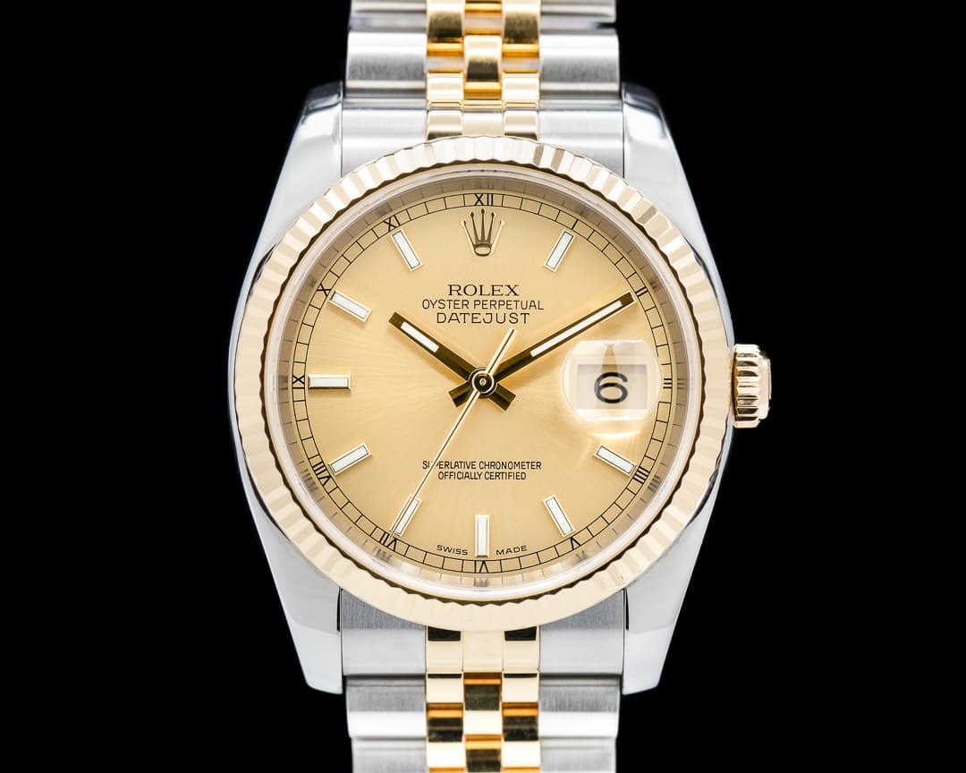 Rolex Datejust Champagne Dial 18K / SS Jubilee 