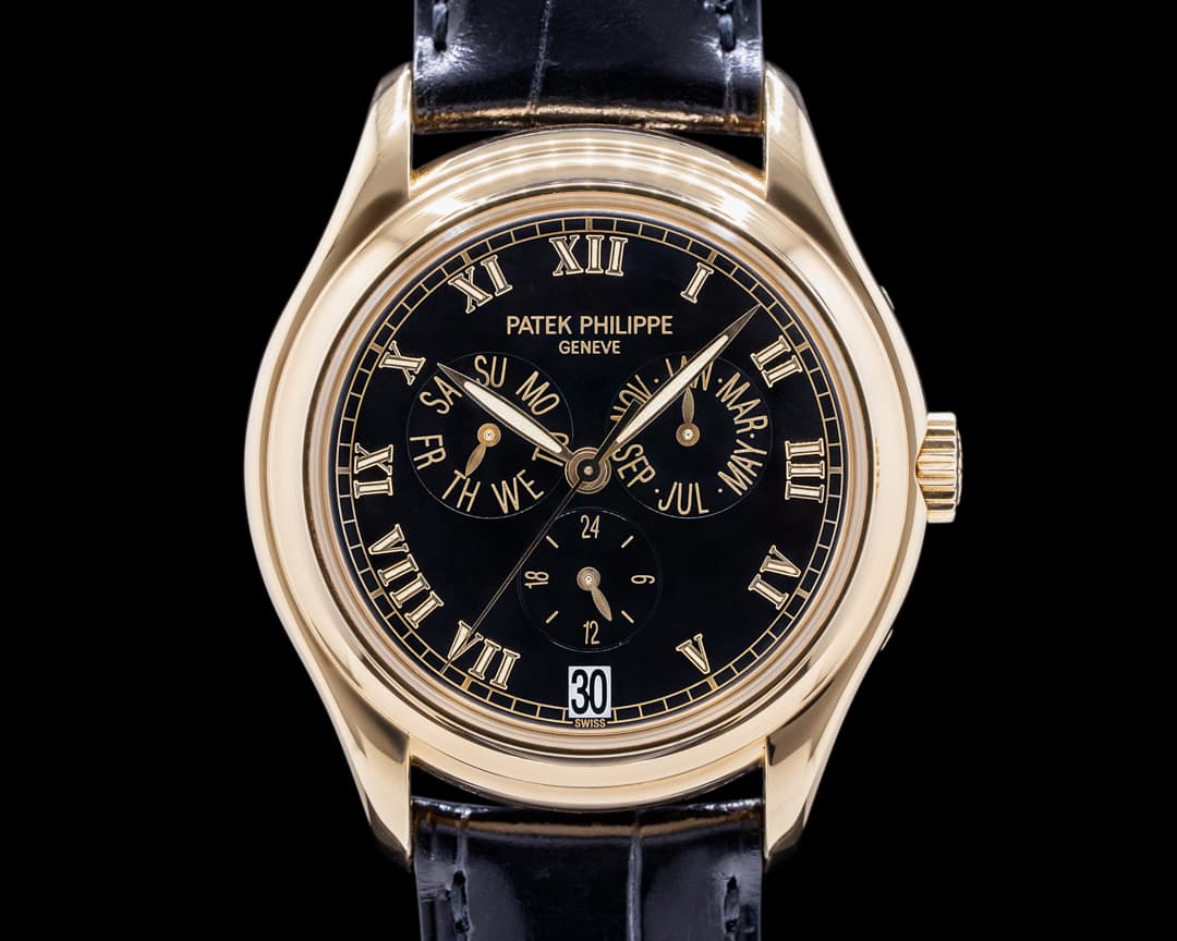 Patek Philippe 5035J Annual Calendar Black Dial Yellow Gold