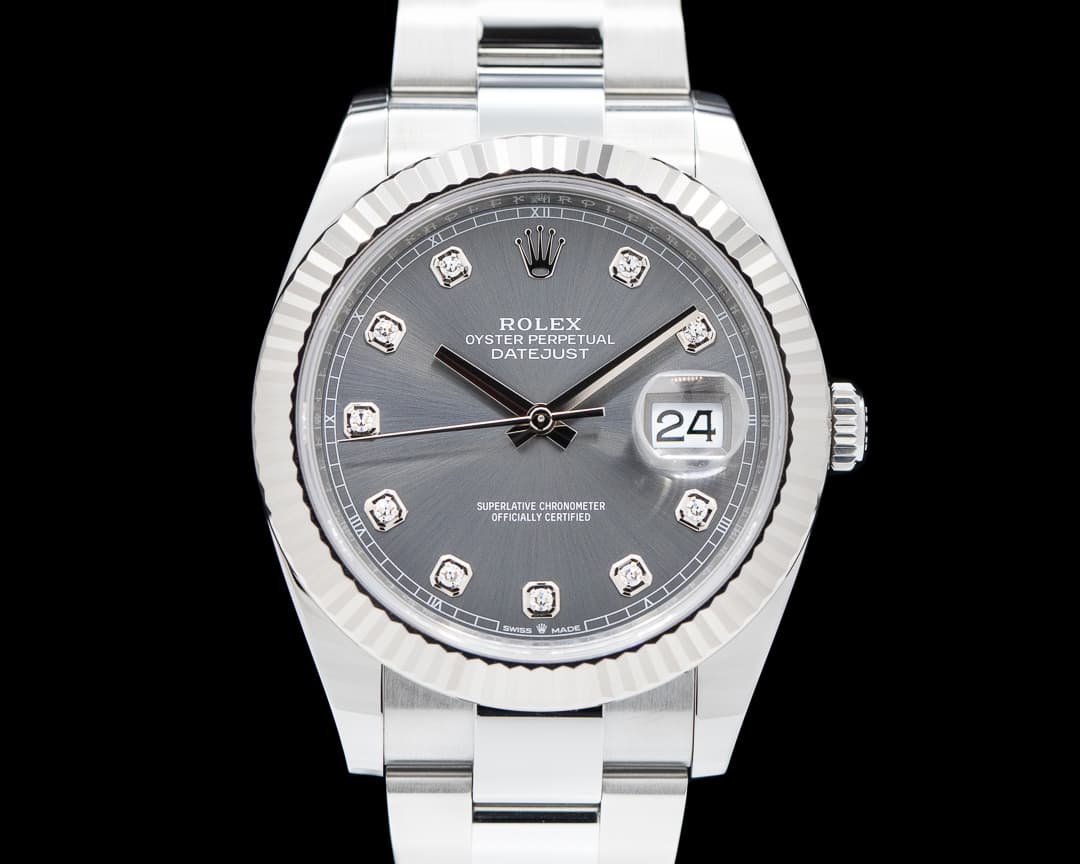 Rolex Datejust 41 Grey Dial DIAMONDS 2023.