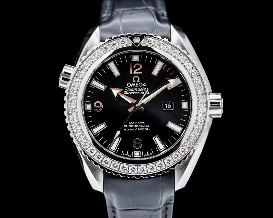 Omega Seamaster Planet Ocean Diamond Bezel SS Deployant