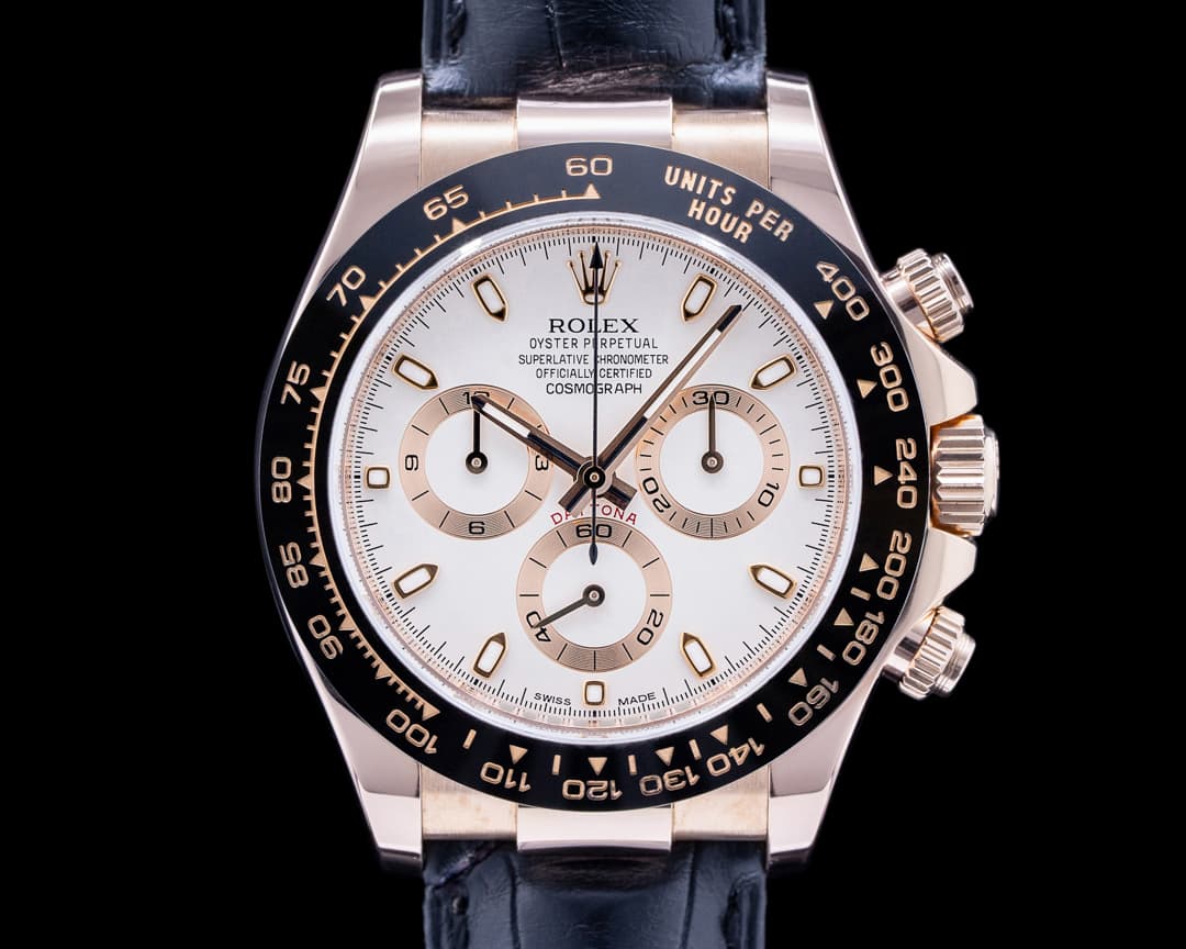 Rolex Cosmograph Daytona 116515LN 18K Rose Gold Ivory Dial / Alligator 