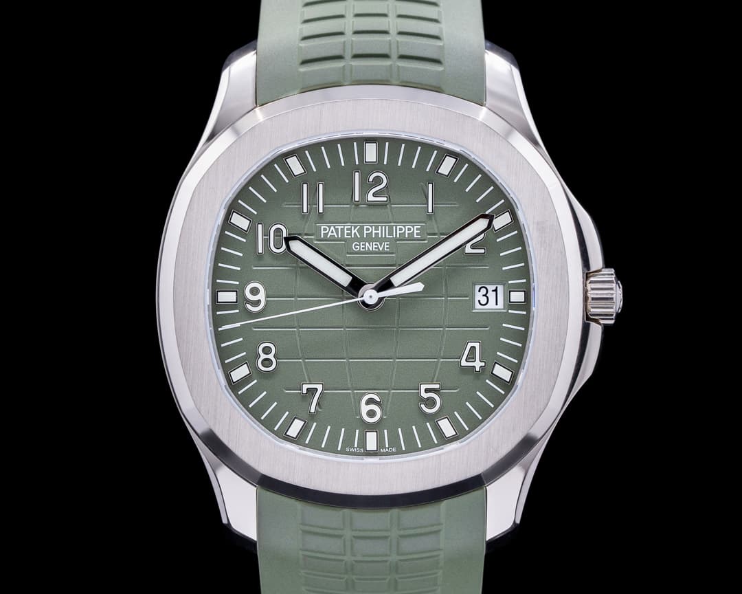 Patek Philippe Aquanaut 5168G 18K White Gold / Khaki Green Dial UNWORN