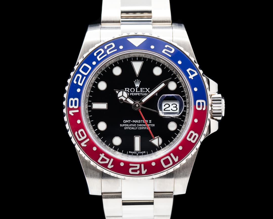 Rolex GMT Master II 116719 Ceramic "Pepsi" 18k Black Dial 