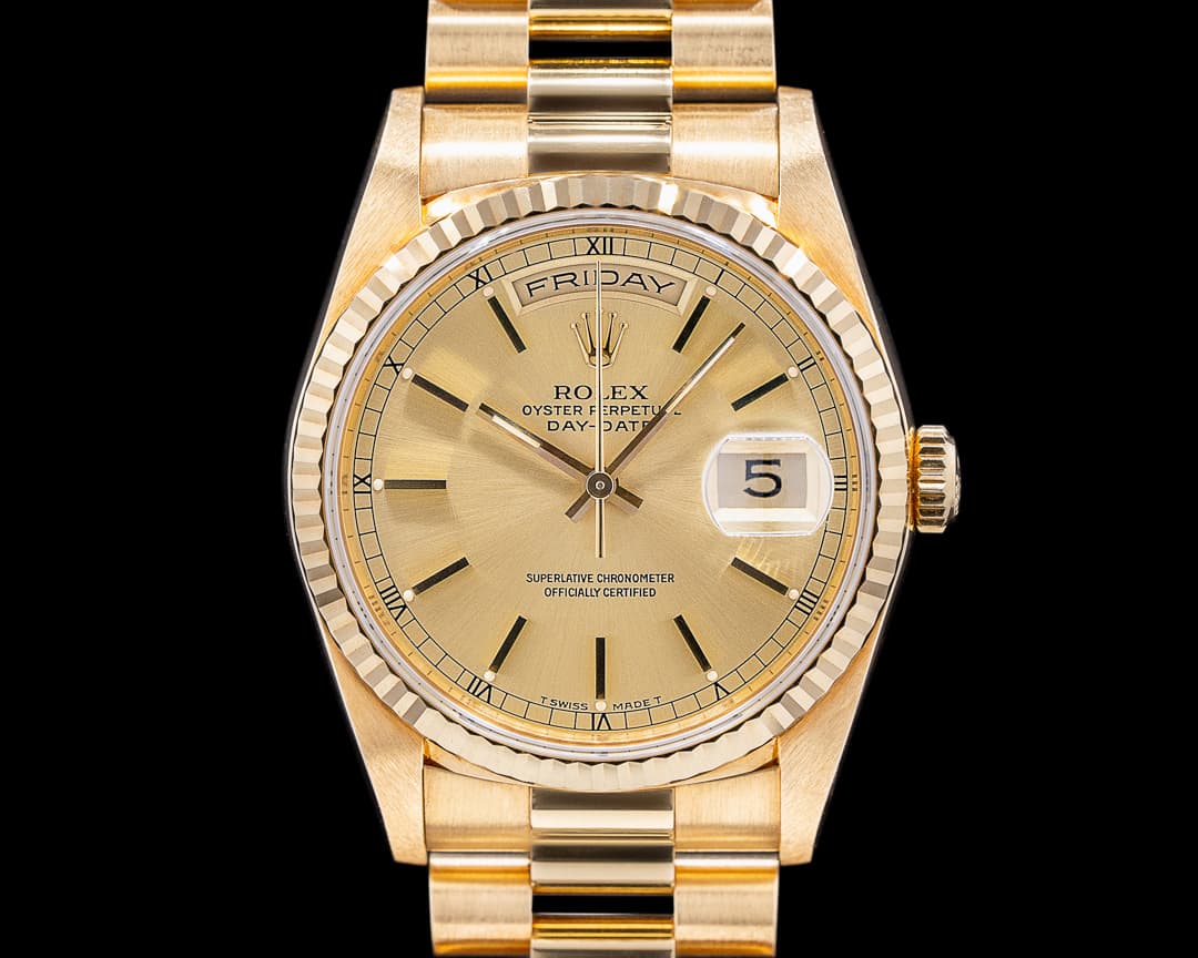 Rolex Day Date President Champagne Dial 18K Yellow Gold SUPER NICE