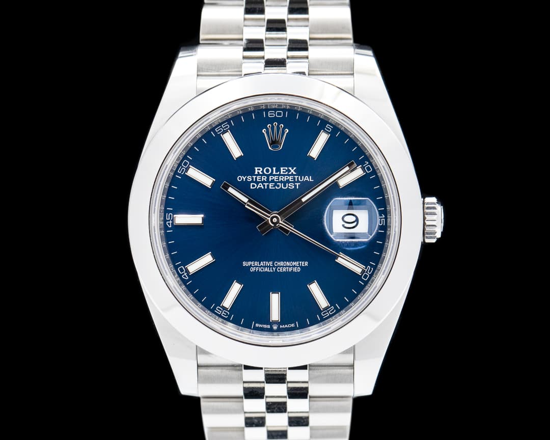 Rolex Datejust 41 126300 Blue Stick Dial SS Jubilee 2023