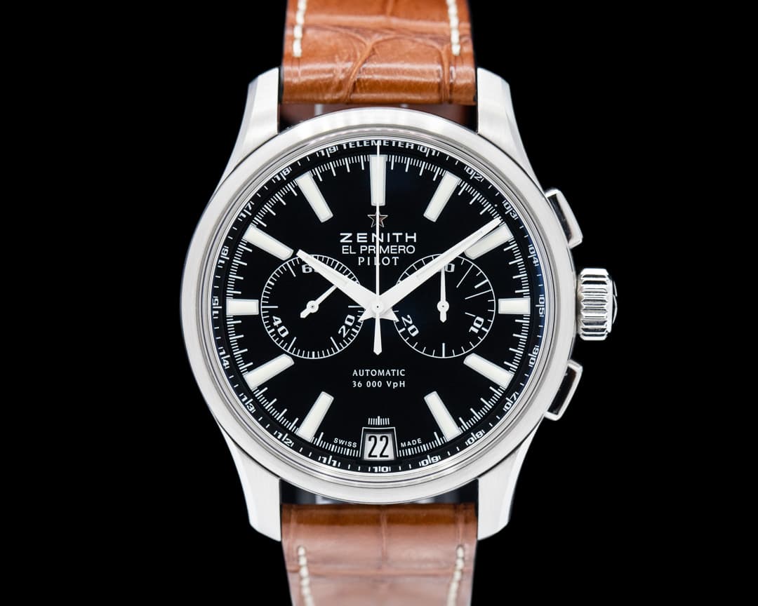 Zenith Pilot Chronograph SS Black Dial