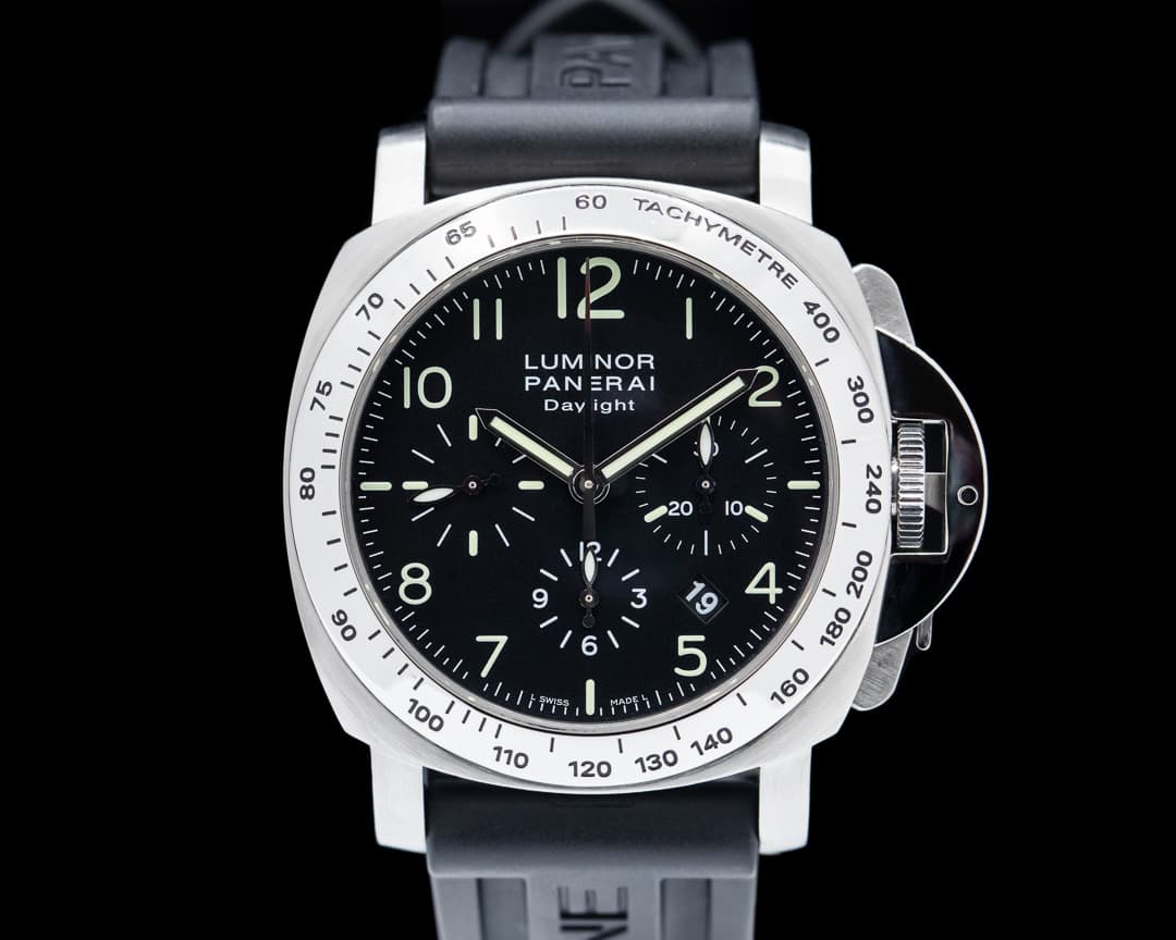 Panerai Luminor Chronograph Daylight SS Black Dial