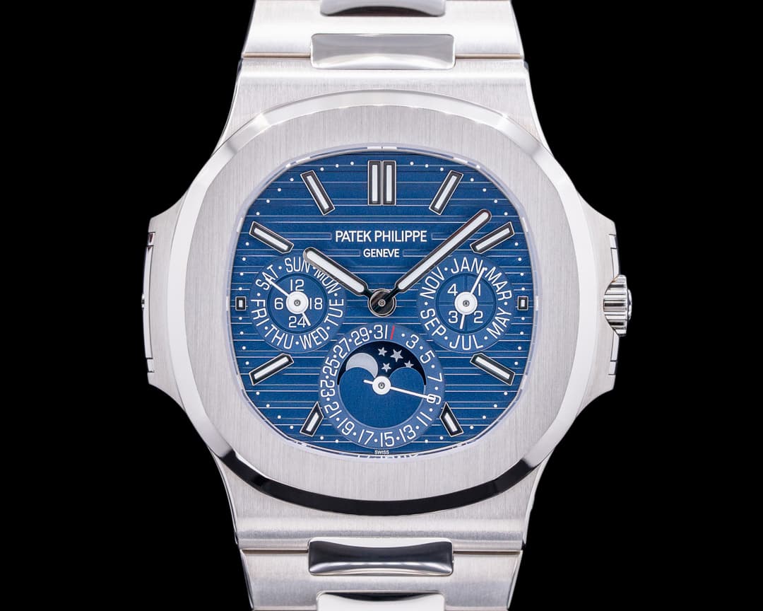 Patek Philippe Nautilus 5740 Perpetual Calendar 18k White Gold Blue Dial UNWORN