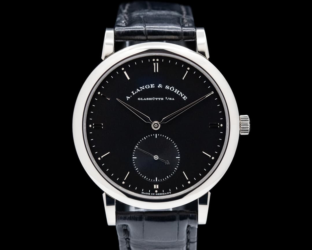 A. Lange and Sohne Grand Saxonia 307.029 Automatik 18K White Gold / Black Dial
