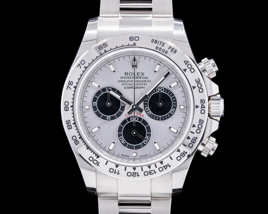 Rolex Daytona 116509 Silver and Black Dial 18K White Gold 2023