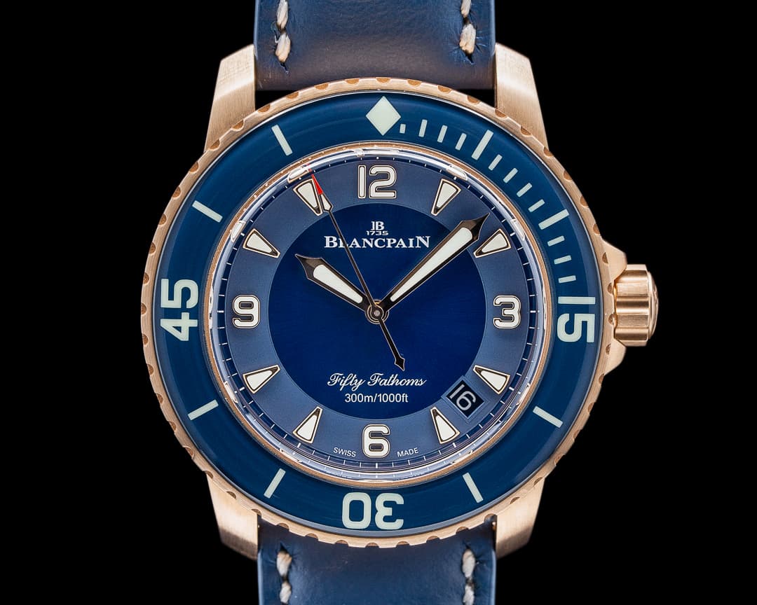 Blancpain Fifty Fathoms Blue Dial / 18K Rose Gold 
