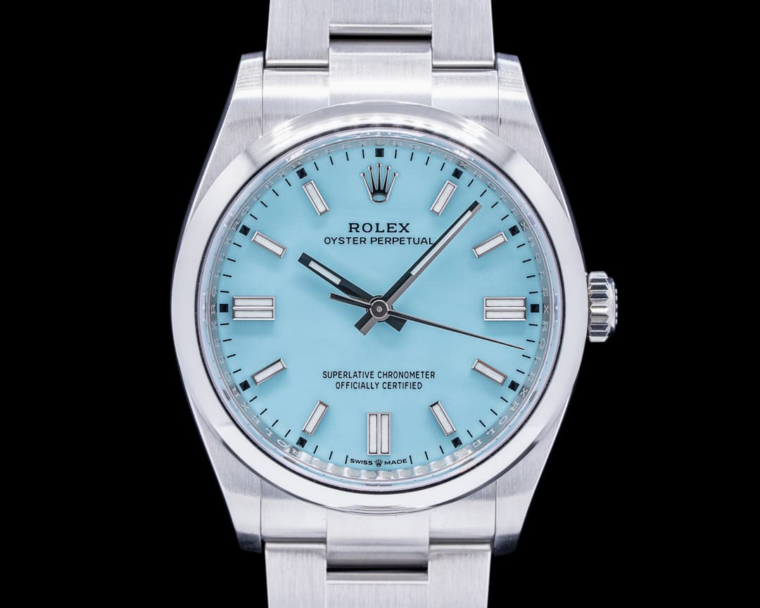 Rolex Oyster Perpetual 126000 36MM SS TURQUOISE BLUE