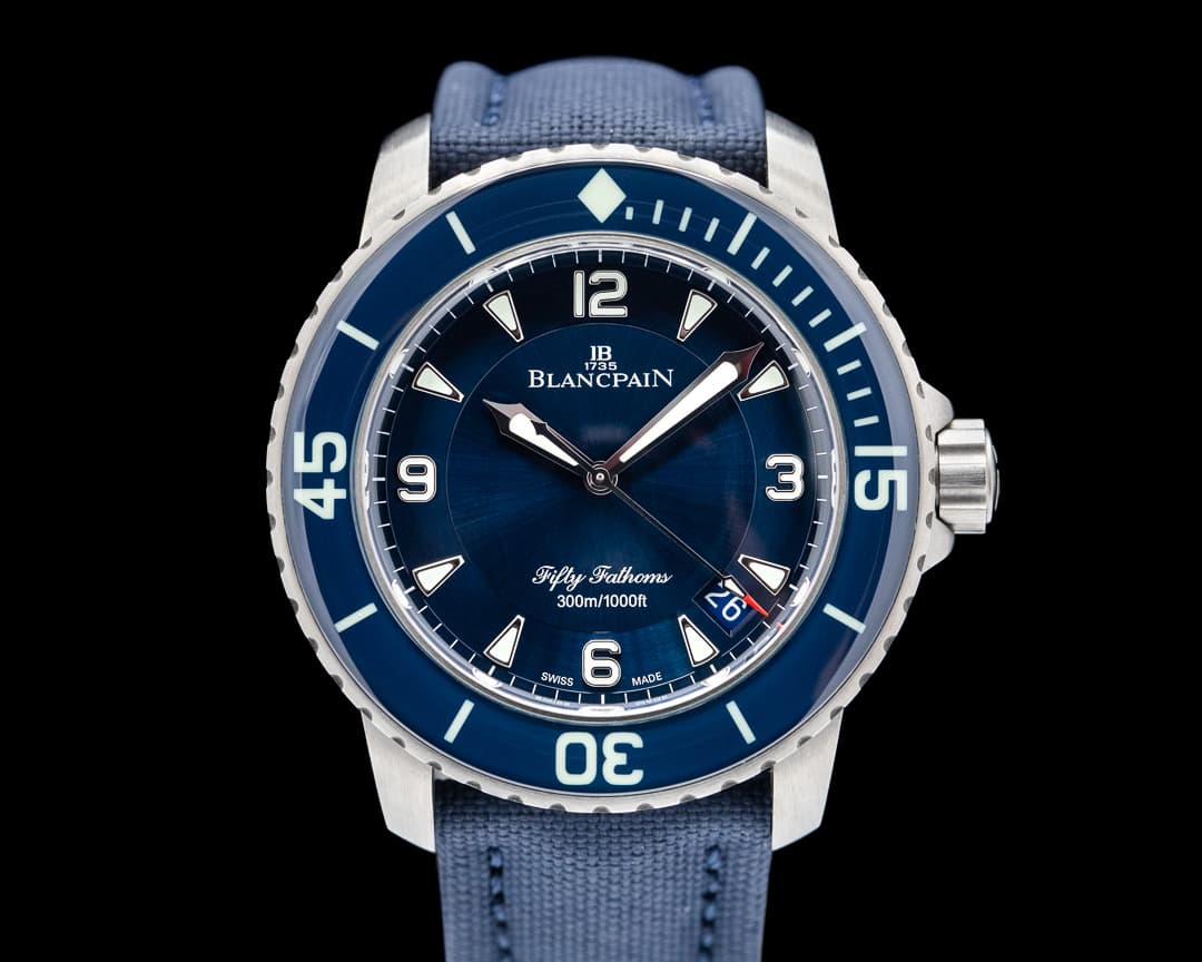 Blancpain  Fifty Fathoms Blue Dial Titanium