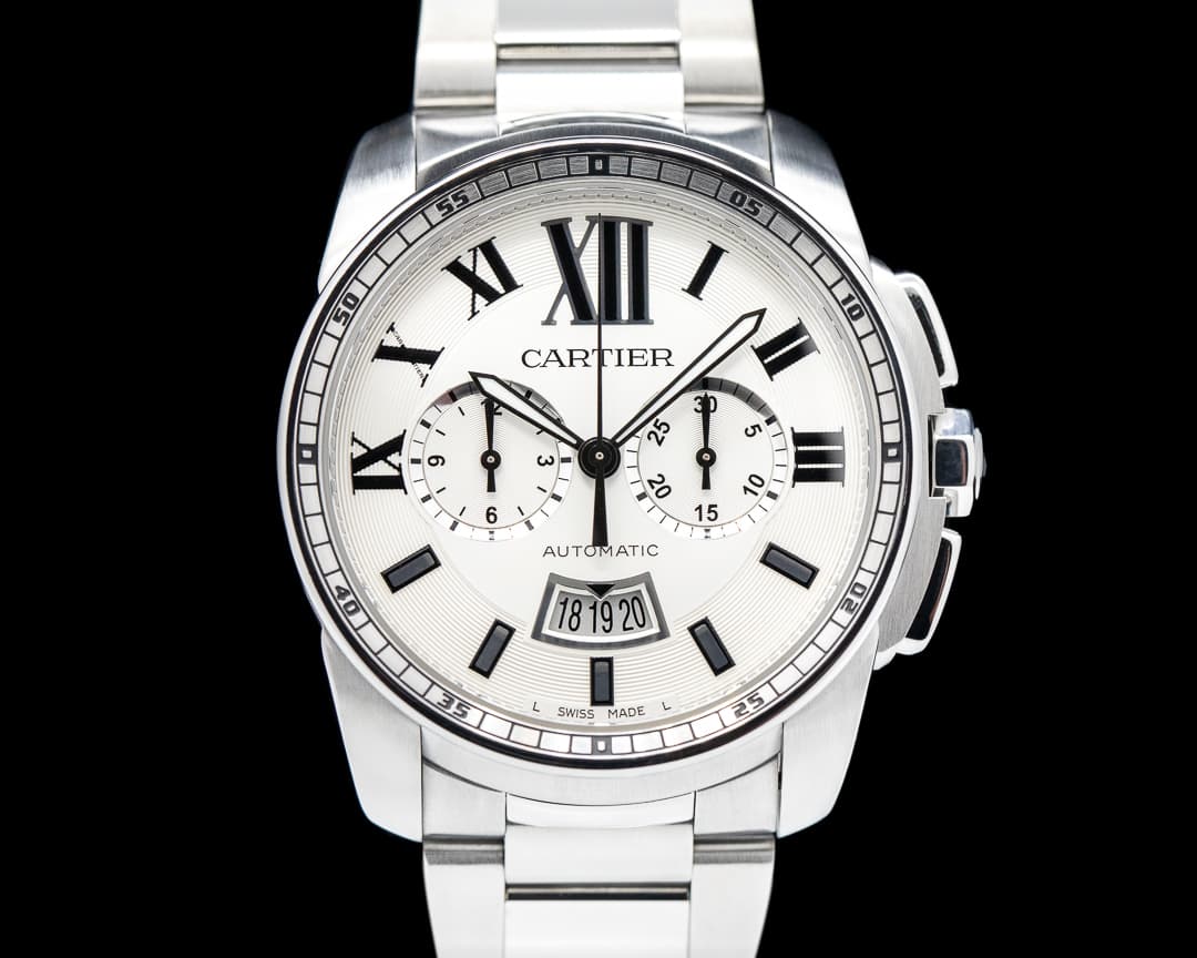 Cartier Calibre de Cartier Chronograph Silver Dial SS