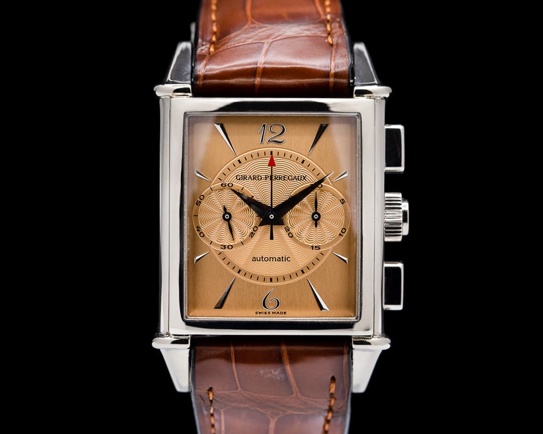Girard Perregaux Vintage 1945 Chronograph 18k WG 2599 Salmon Dial