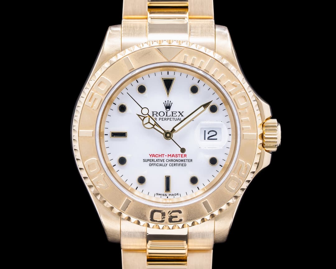 Rolex Yacht-Master 18k Yellow Gold White Dial