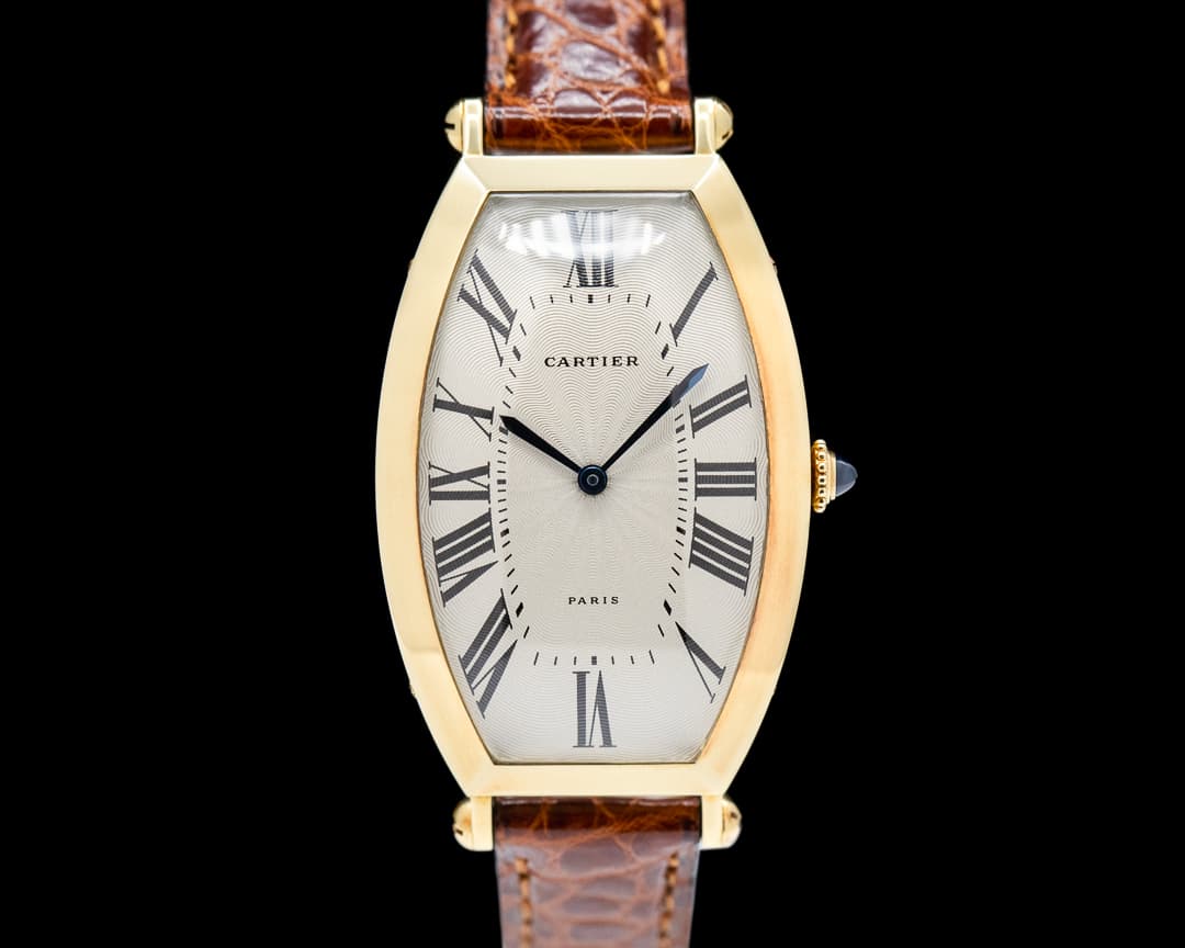 Cartier Tonneau XL Paris 18k Yellow Gold Circa 1990s