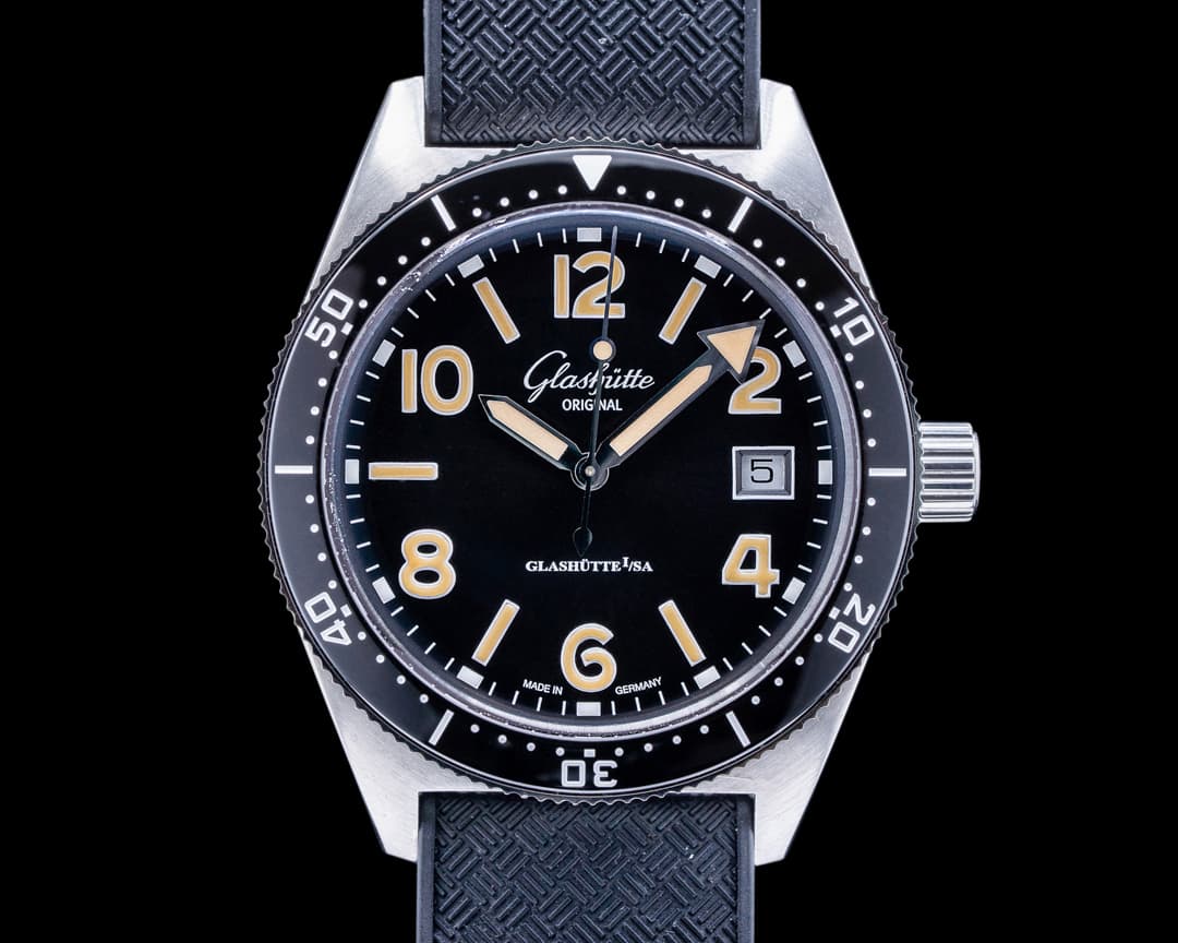 Glashutte Original SeaQ Black Dial SS 