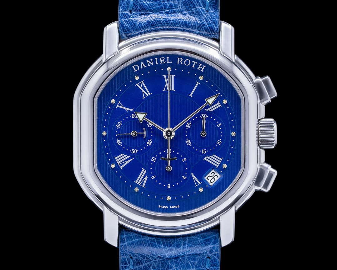 Daniel Roth Masters Chronograph Automatic Blue Dial SS S247 RARE