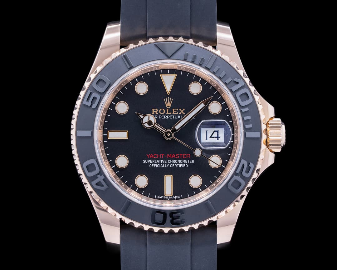 Rolex Yacht Master 116655 18K Rose Gold / Rubber 40MM