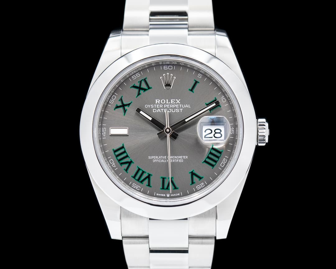 Rolex Datejust 41 126300 Wimbledon Slate Roman Dial SS 2019