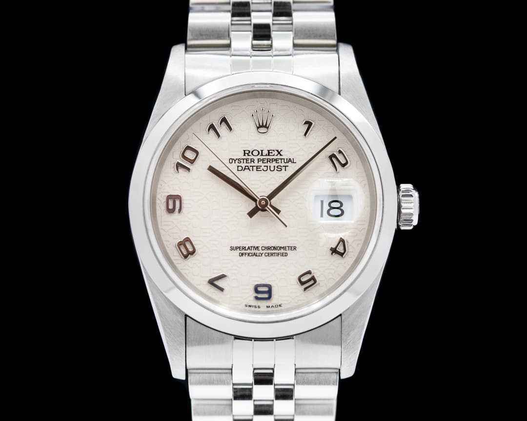 Rolex Datejust White Arabic Dial / Jubilee Bracelet