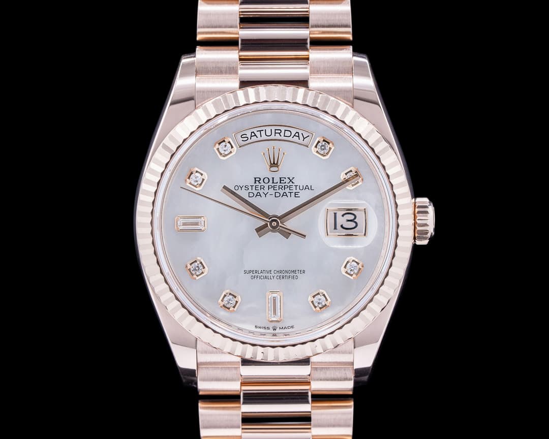Rolex Day Date President 128235 Mother of Pearl Diamond Dial 