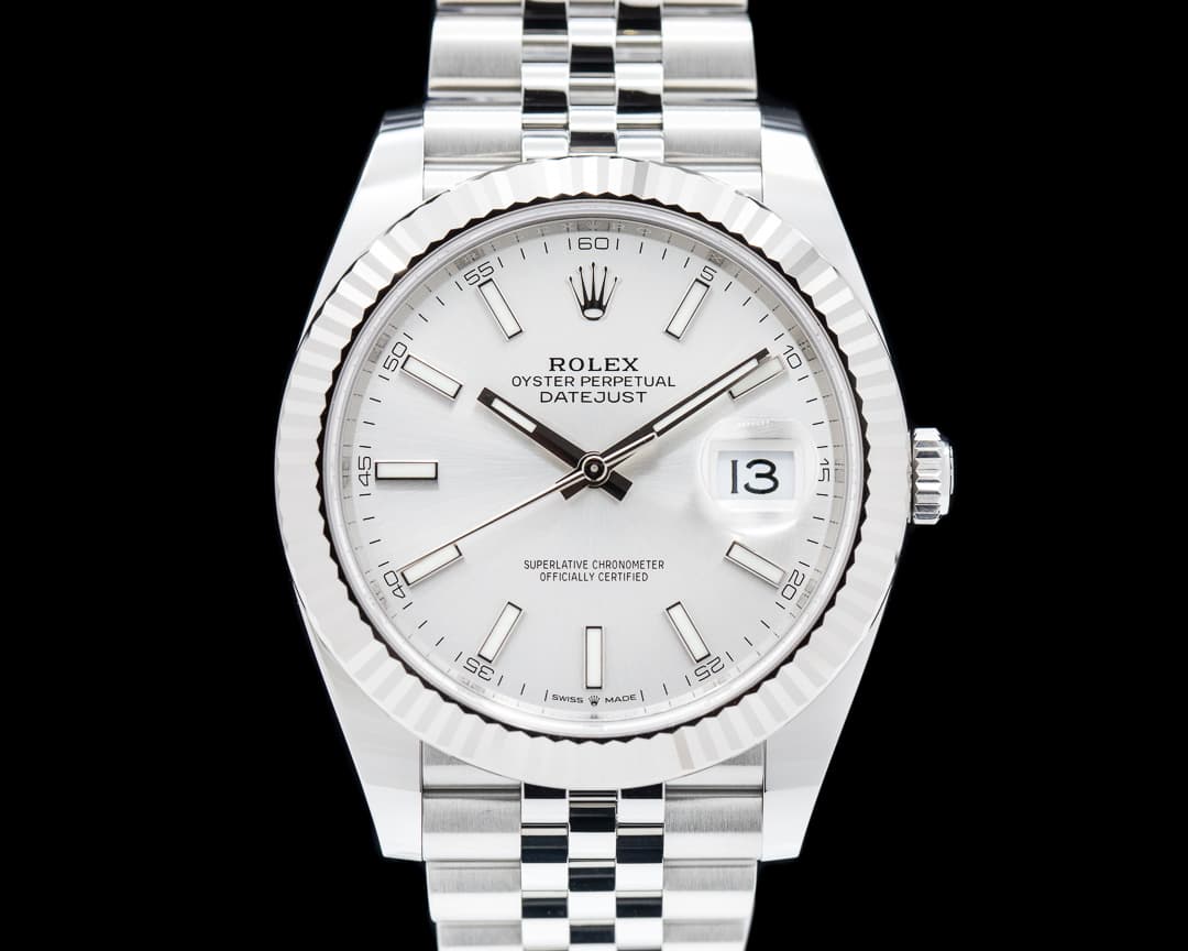 Rolex Datejust 41 Silver Stick Dial SS Jubilee 2023 UNWORN