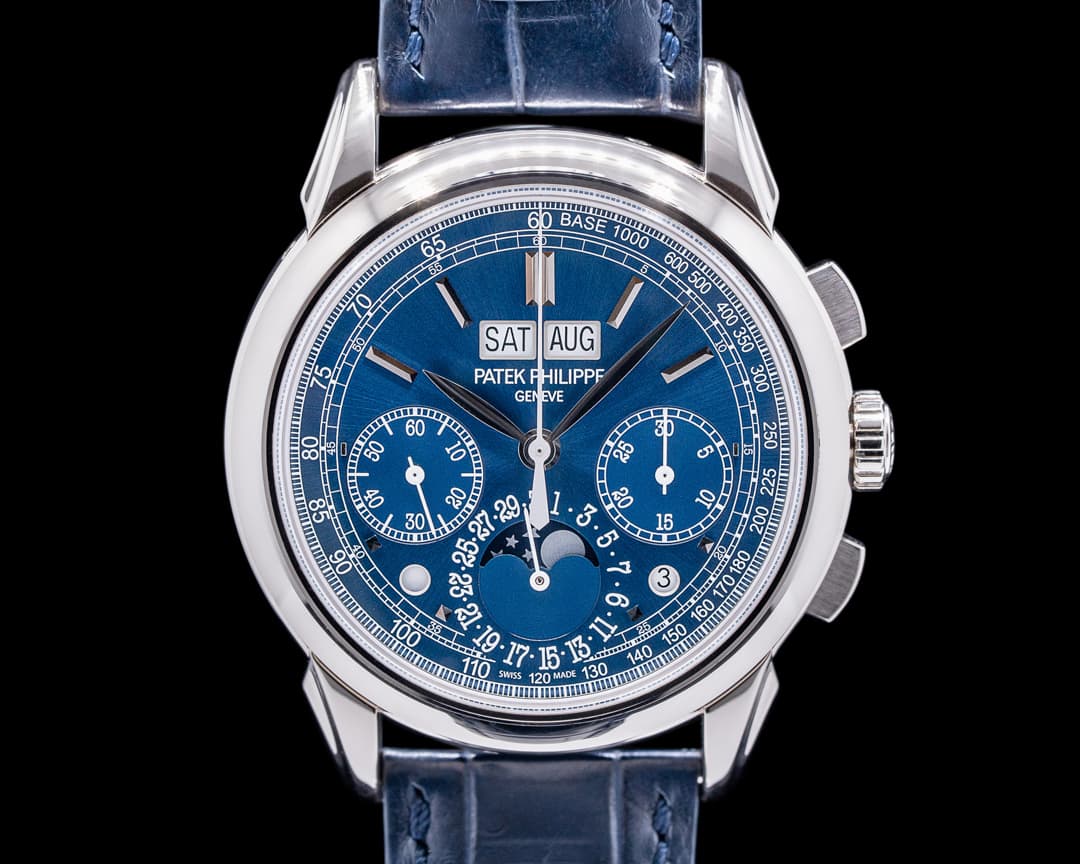 Patek Philippe Perpetual Calendar 5270G-019 Chronograph 18K White Gold Blue Dial