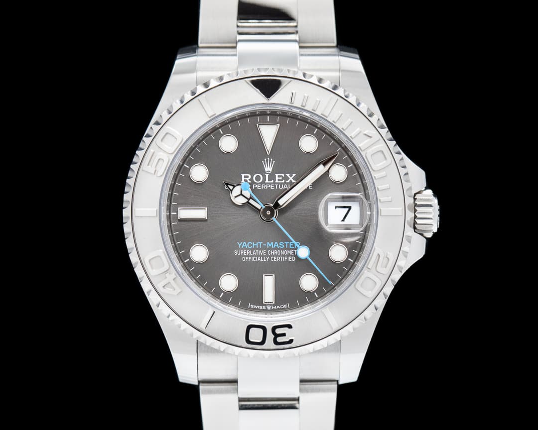 Rolex Yacht Master SS Rhodium Dial/Platinum Bezel Mid Size 2022