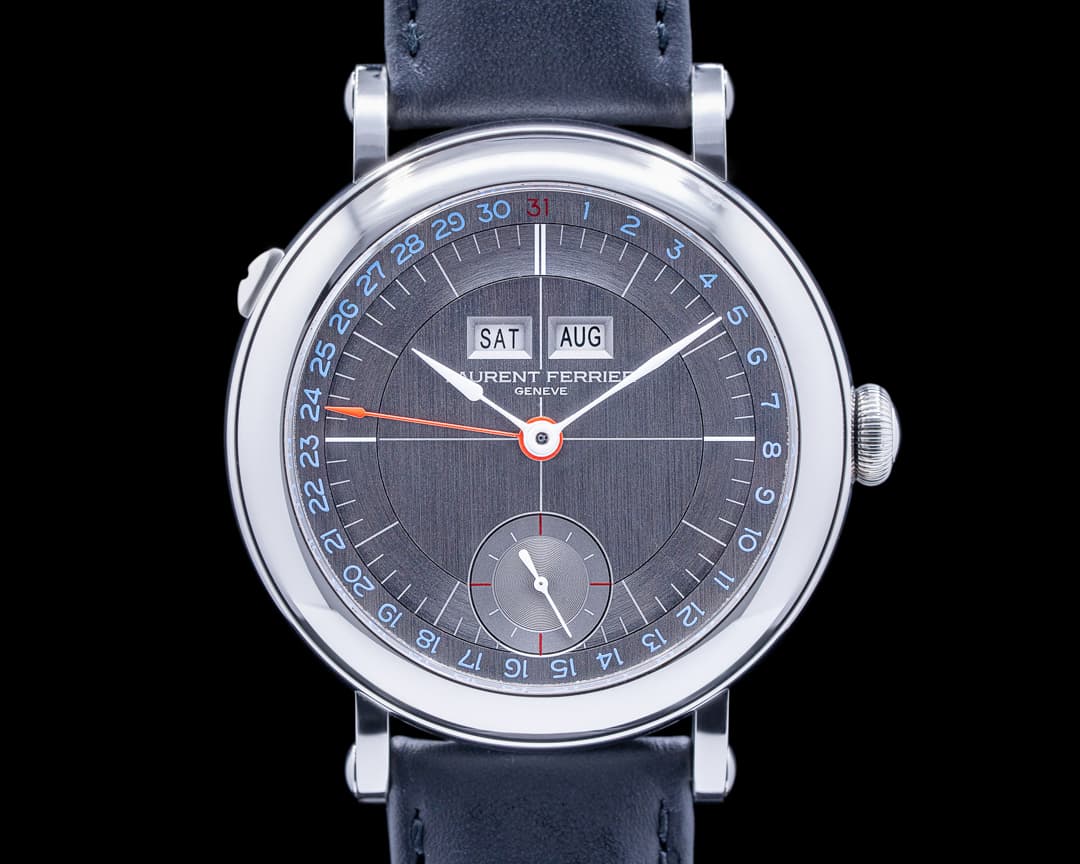 Laurent Ferrier Galet Annual Calendar Montre Ecole SS Grey Dial 