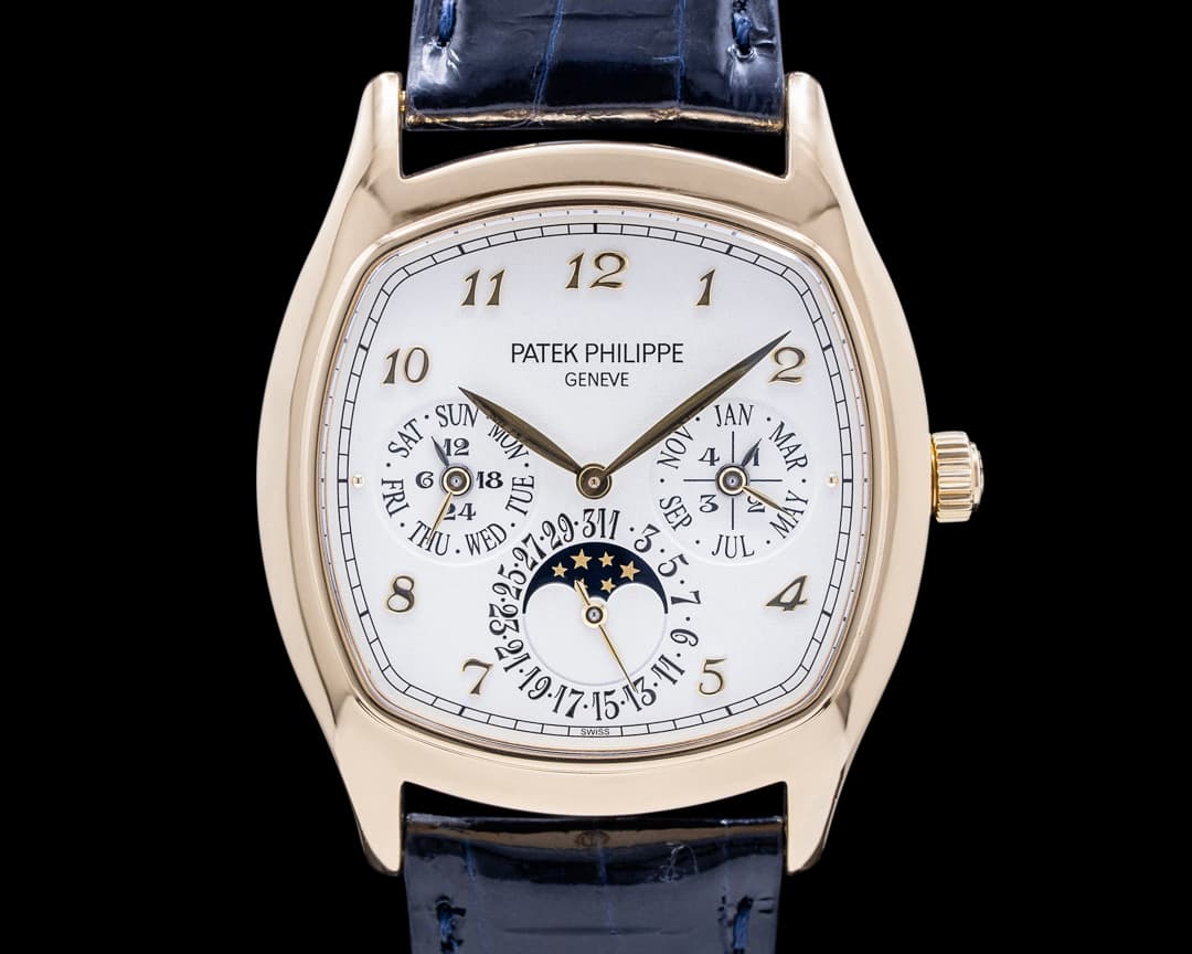 Patek Philippe Perpetual Calendar 18K Yellow Gold Cushion Case