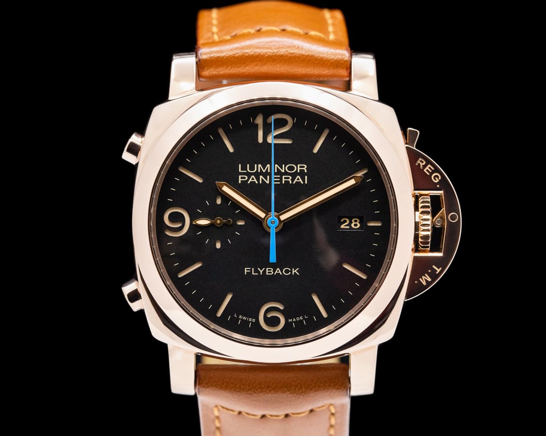 Panerai Luminor 1950 PAM00525 chronograph Flyback 18K Rose Gold