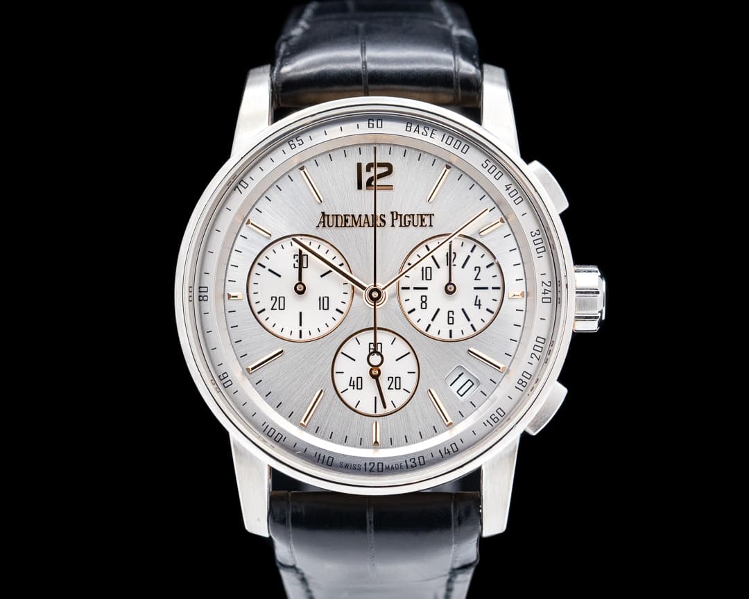 Audemars Piguet Code 11:59 Chronograph 18k White Gold / Rose Gold with Silver Dial 