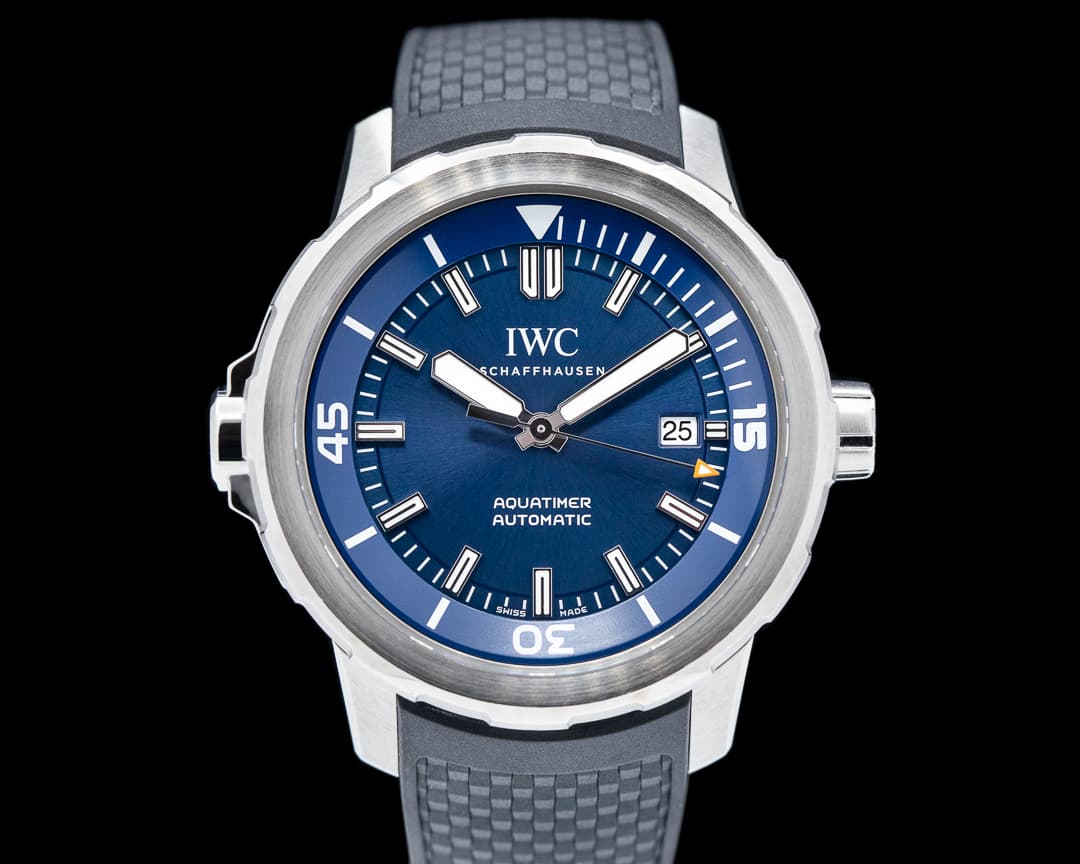 IWC Aquatimer Automatic Expedition Jacques Cousteau Blue Dial / Rubber