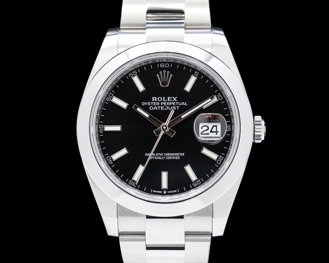 Rolex Datejust 41 126300 Black Stick Dial SS 2023 Unworn
