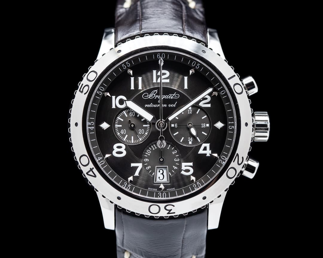Breguet Type XXI Flyback SS / Alligator Brown Dial 